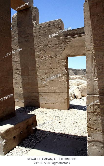 Temple of king Seti I the father of Rameses II 19th dynasty, ruled 1318-1304 BC, west bank, luxor Thebes, Egypt