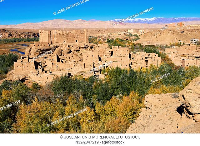 Old Kasbah, Itran, El Kelaa M'Gouna, Vallée des Roses, Rose Valley, Sous-Massa-Draa, High Atlas, Morocco, Africa,