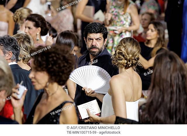 Pierfrancesco Favino during AltaRoma AltaModa, Valentino's fashion show, Rome, Italy 10/07/2015