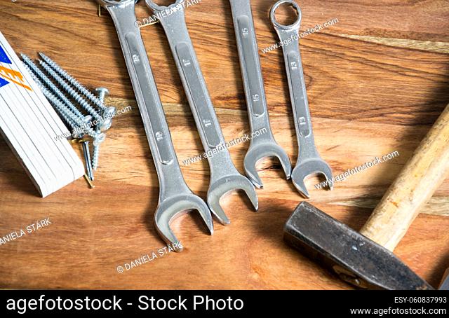 tool on wooden background