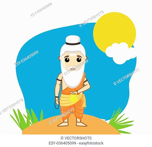 Cartoon brahmin character Stock Photos and Images | agefotostock