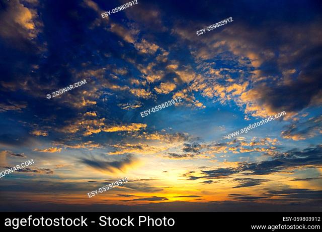 Beautiful tropical sky after sunset background