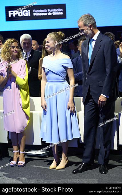 King Felipe VI of Spain, Crown Princess Leonor attends Fundacion Princess of Girona Awards Ceremony at Water Museum (Agbar Foundation) on July 5