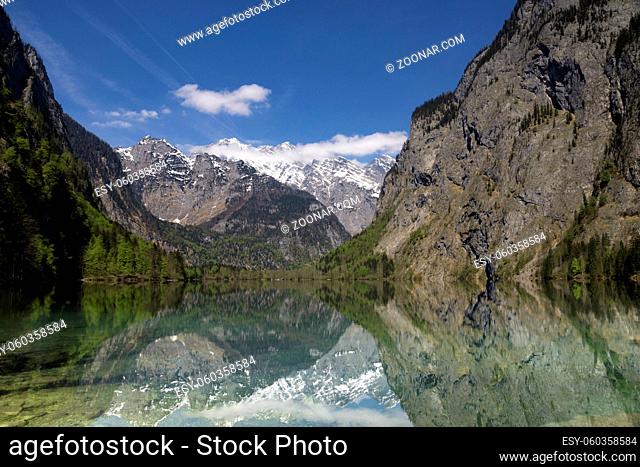 Lake Obersee near Berchtesgaden in the German Alps