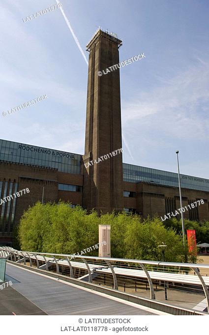 The Tate Modern in London is Britain's national museum of international modern art. It is housed in the former Bankside Power Station