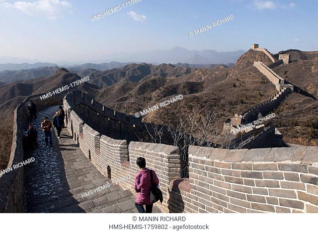 China, Hebei Province, China Great Wall from Jinshanling, built in 1570 in the Ming Dynasty, listed as World Heritage by UNESCO