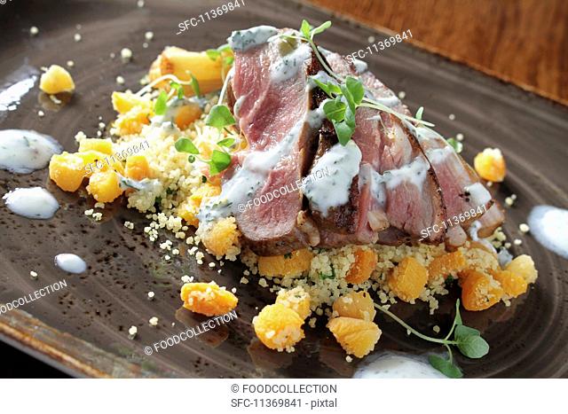 Lamb with couscous and apricots (Morocco)