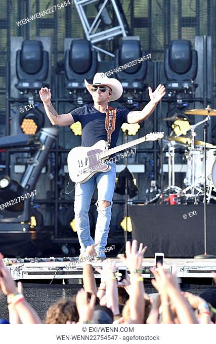 Day 2 of the Boots and Hearts Music Festival 2015 at Burl's Creek Event Grounds Featuring: Justin Moore Where: Oro Medonte