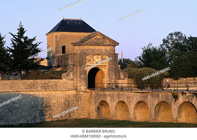 France, Charente Maritime, Ile de Re, town of Saint Martin, the Door of the Campani