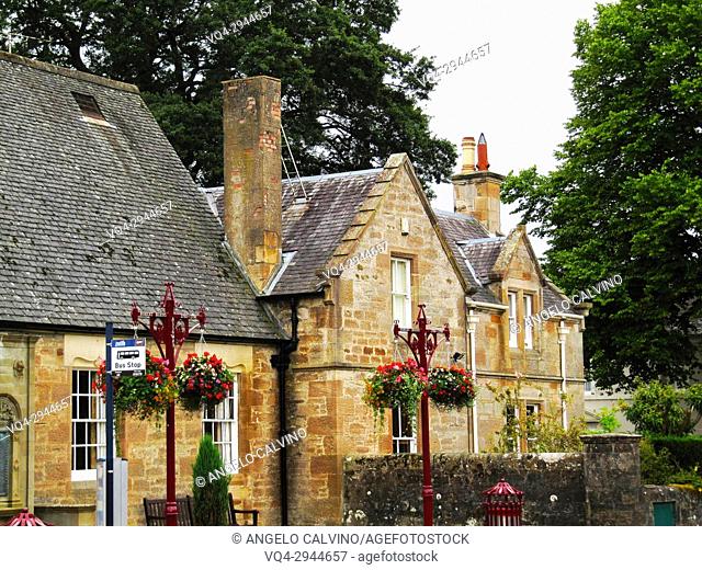 Typical houses in Alloway near Robert Burns Cottage, Ayr, Ayrshire, Scotland, UK