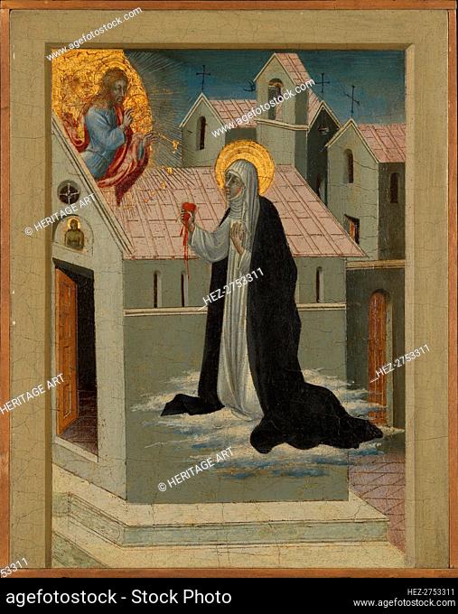 Saint Catherine of Siena Exchanging Her Heart with Christ. Creator: Giovanni di Paolo