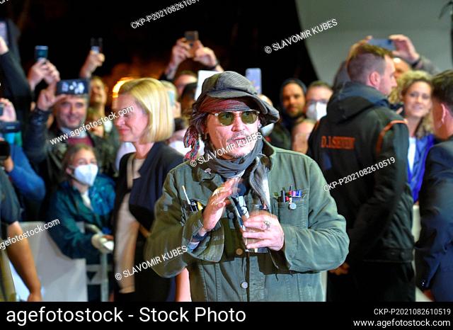 U.S. actor Johnny Depp arrived to the 55th Karlovy Vary International Film Festival (KVIFF), on August 26, 2021, in Karlovy Vary, Czech Republic