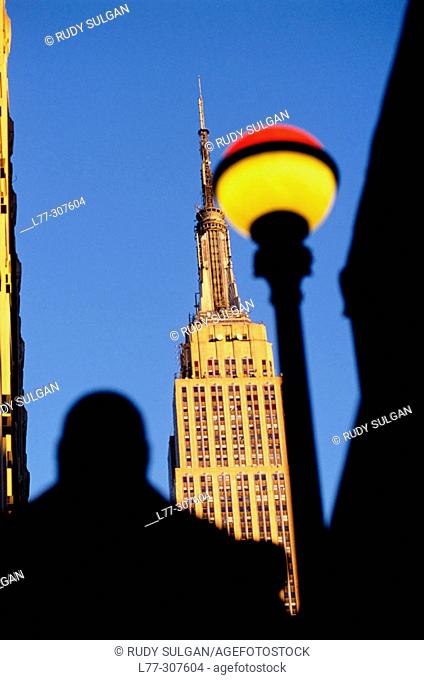 Empire State Building and pedestrians. New York City, USA