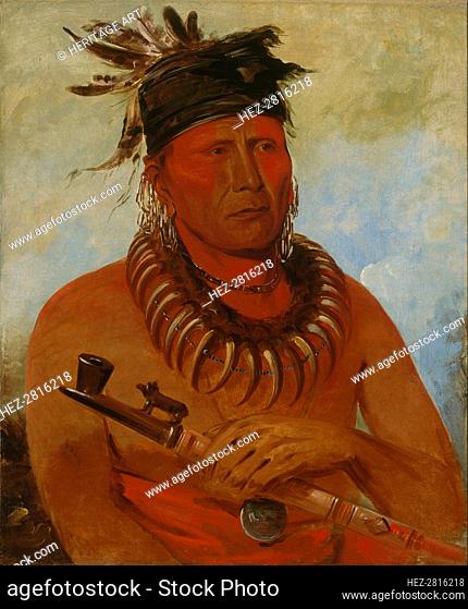 Háw-che-ke-súg-ga, He Who Kills the Osages, Chief of the Tribe, 1832. Creator: George Catlin