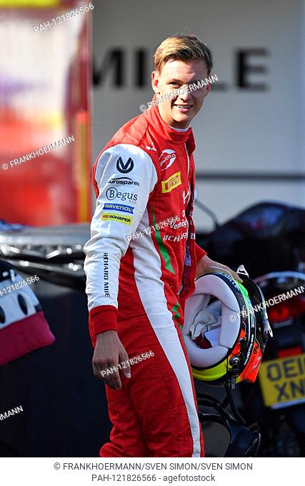 Mick SCHUMACHER (Prema Racing), Formula 2, confident, smiling, action, single shot, single cut motive, half figure, half figure