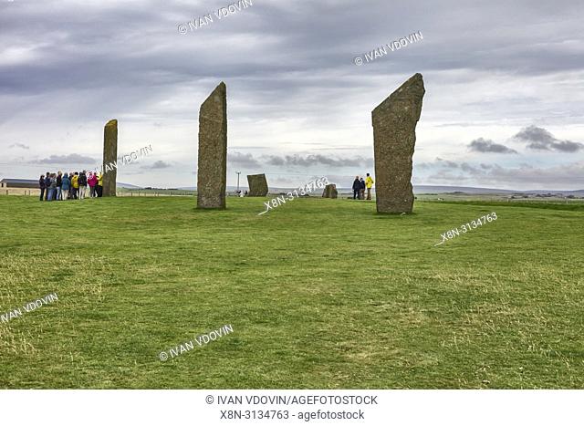 Standing stones of Stenness, Mainland, Orkney islands, Scotland, UK