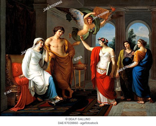 The Marriage of Peleus and Thetis, 1789, by Giuseppe Mazzola (1748-1838), oil on canvas, 85x114 cm.  Turin, Galleria Sabauda (Picture Gallery)