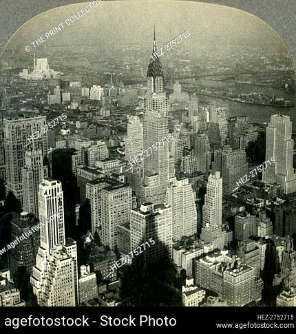 'Man-made Crags and Canyons- New York City N.E. from Tower of Empire State Building', c1930s. Creator: Unknown