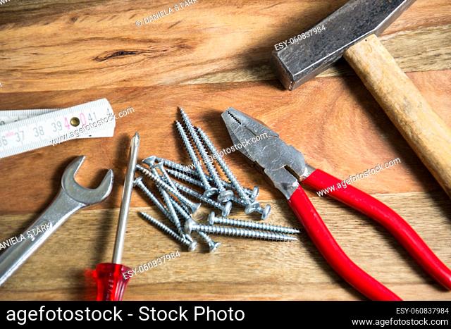 tool on wooden background