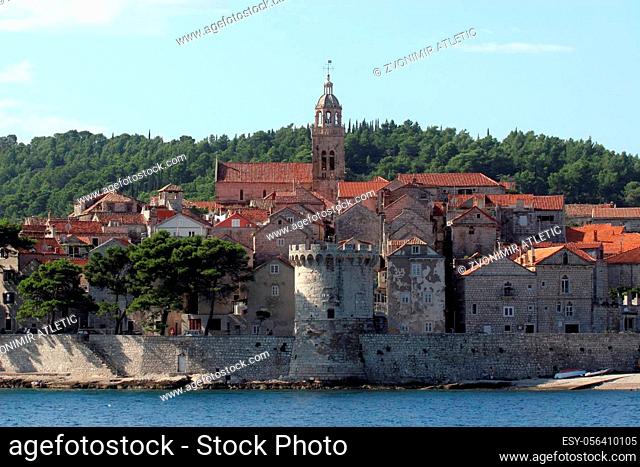 Korcula. Small island city near Dubrovnik in Croatia