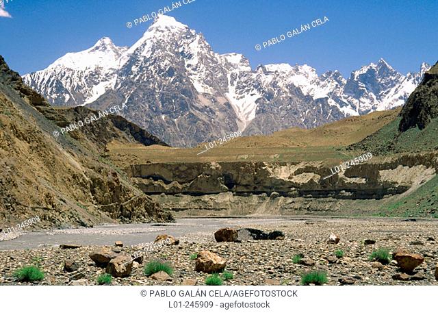 Mountains Karakorum in Hunza Valley. Pakistan