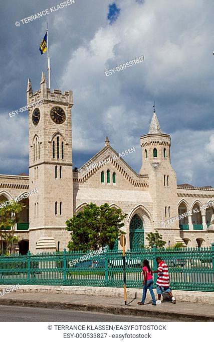 The parliament buildings in Bridgetown, Barbados, West Indies