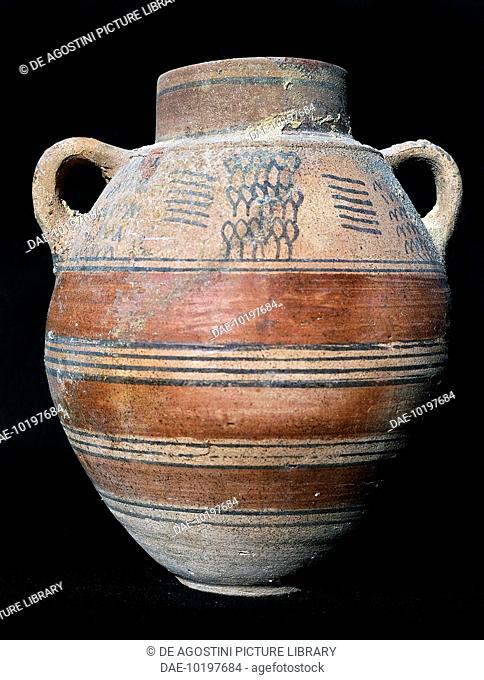 Syrian-Palestinian Urn, from the Sanctuary of Tanit and Baal Hammon, Salammbo, Tunisia. Phoenician civilisation.  Carthage