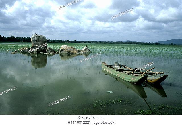 alga, Boat, feeding, fishery, fishing, fishing boat, food, reflections, reservoir, Sri Lanka, Asia, Tissa alga, Tiss