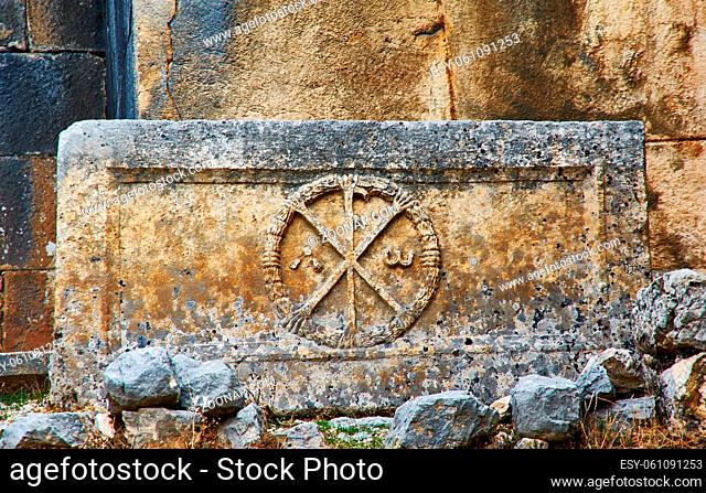 Ancient Lycian City of Arykanda. Antalya-Turkey. monumental tomb on the Eastern Necropolis unique Lycian city, built upon five large terraces ascending a...