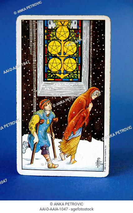 Tarot Cards, Five of Pentacles