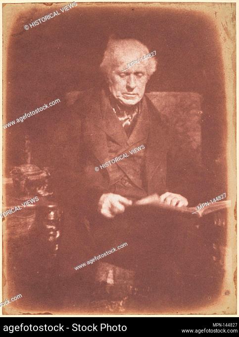 Sir David Brewster. Photography Studio: Hill and Adamson (British, active 1843-1848); Artist: David Octavius Hill (British, Perth, Scotland 1802-1870 Edinburgh