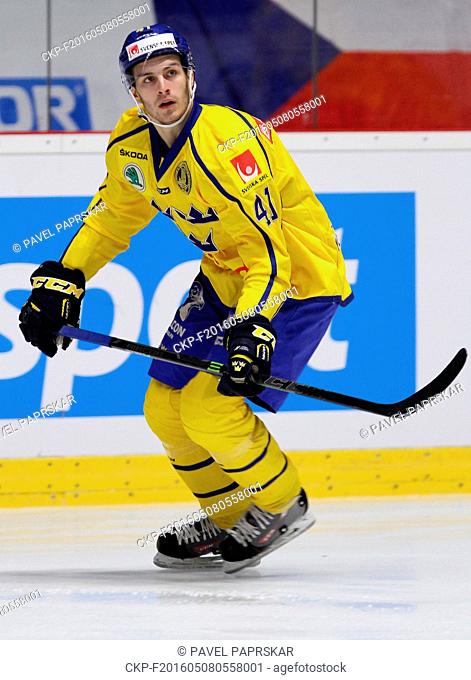 Alexander WENNBERG of Sweden during the Euro Hockey Tour series match Czech Republic vs Sweden in Znojmo, Czech Republic, on April 29, 2016