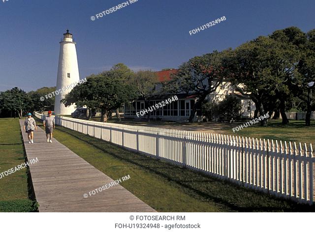 lighthouse, Cape Hatteras National Seashore, Outer Banks, North Carolina, Ocracoke, NC, Ocracoke Island Lighthouse in Ocracoke on Cape Hatteras National...