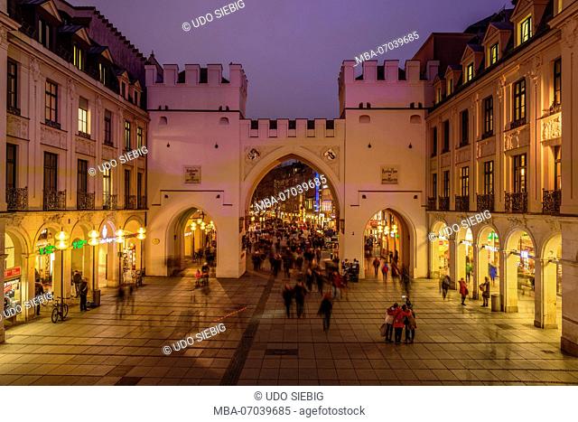 Germany, Bavaria, Upper Bavaria, Munich, Karlsplatz (square), Stachus, Karlstor