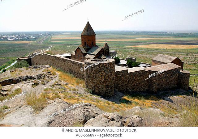 Khor Virap is a fortified church and monastery from around 200. Near the village Pokr Vedi,  30 km from the capital Jerevan. Armenia