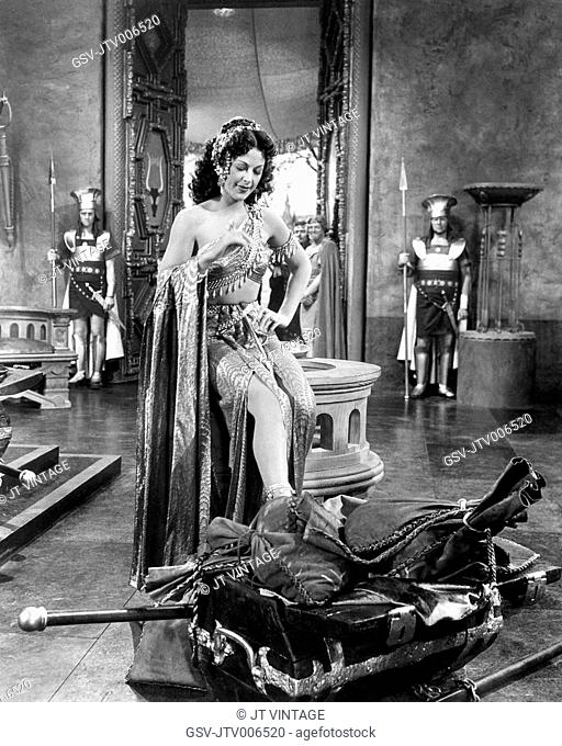 Hedy Lamarr, on-set of the Film Samson and Delilah, 1949