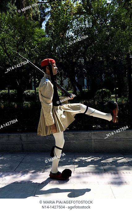 Greek guard, fustanella, Athens, Greece