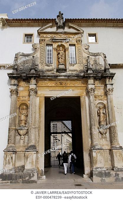 Porta Férrea, University of Coimbra. Coimbra. Beira Litoral, Portugal
