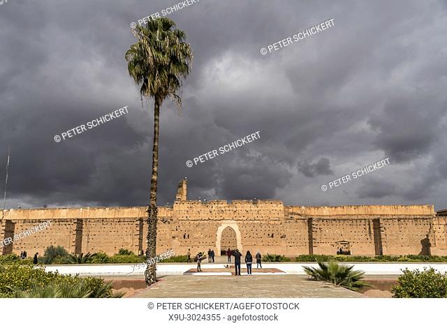 El Badi Palace ruins, Marrakesh, Kingdom of Morocco, Africa