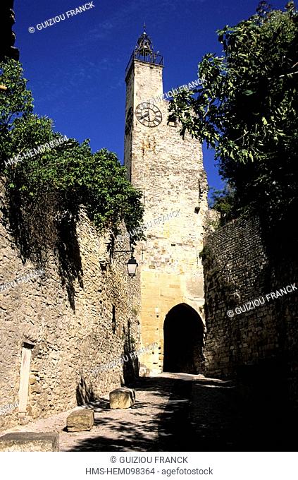 France, Vaucluse, Vaison la Romaine, Mediaeval Upper Town Entrance, the Belfry