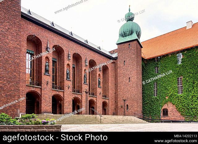 Sweden, Stockholm, Stadshus, City Hall, inner courtyard