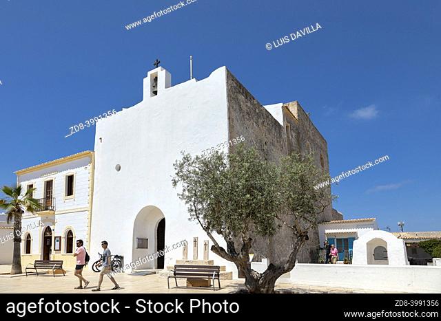 Church-fortress of Sant Francesc Xavier, capital of formentera island. formentera. spain