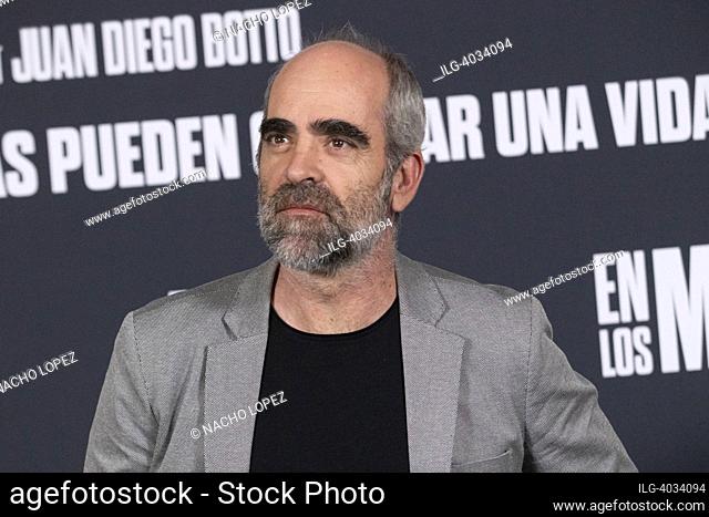 Luis Tosar attends to ""En Los Margenes"" photocall on October 3, 2022 in Madrid, Spain