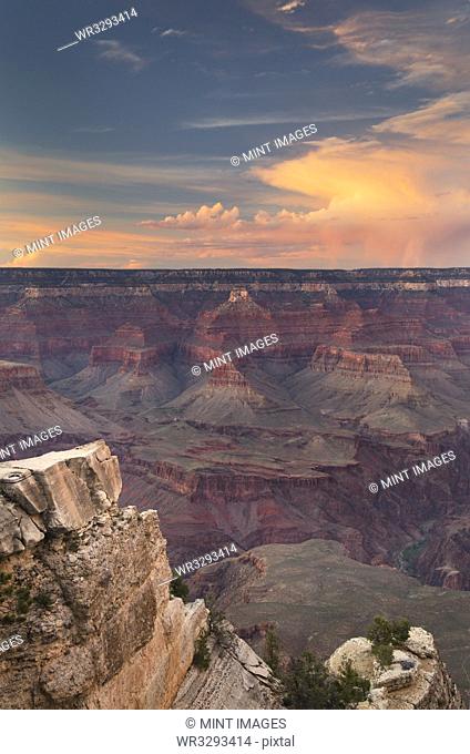 Grand Canyon under dramatic sky, Arizona, United States