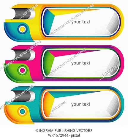 Set of designed colorful banners