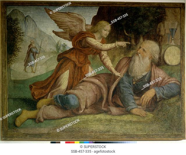 Elijah Awakened by an Angel Fresco Bernardino Luini ( ca. 1480-1532/ Italian) Pinacoteca di Brera, Milan