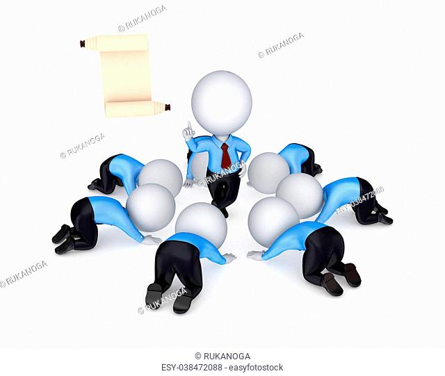 Leadership concept.Isolated on white background.3d rendered illustration