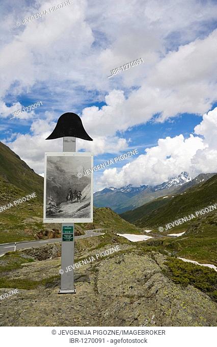 Napoleonic crossing post, Great St Bernard Pass, Col du Grand-Saint-Bernard, Colle del Gran San Bernardo, Pennine, Valais Alps, Switzerland, Europe