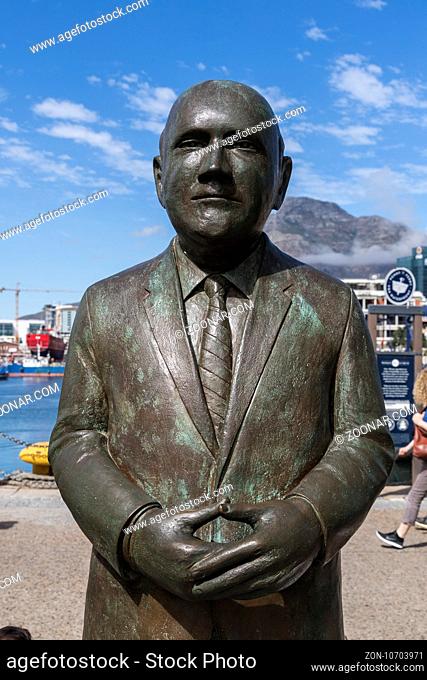 Frederik Willem de Klerk Bronzestatue, Kapstadt, Provinz Western Cape, Südafrika, RSA, Afrika | Frederik Willem de Klerk, Bronze memorial, Capetown