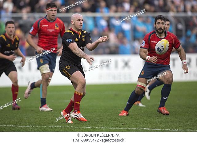 Jamie Murphy (Germany, 12) in action during the European Rugby Championship Division 1A match between Germany and Spain in Cologne, Germany, 11 March 2017